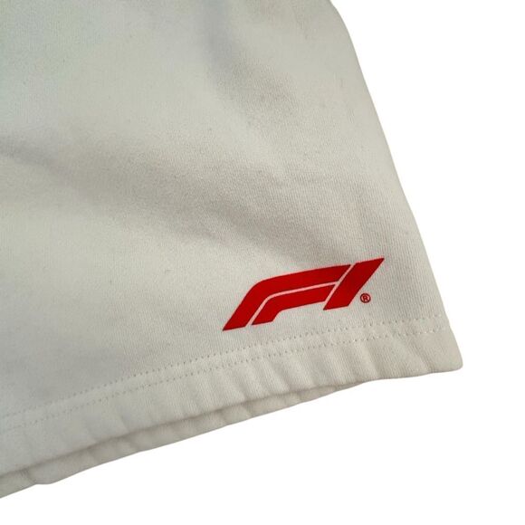 PAC Sun + Formula 1 ~ ivory fleece shorts w/ side pockets ~ size XS - Picture 6 of 10